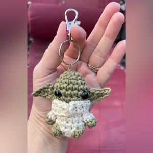 Crochet Baby Alien Keychain